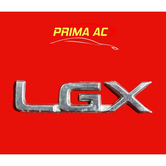 Emblem Logo Mobil Tulisan LGX  Kijang Kapsul Chrome