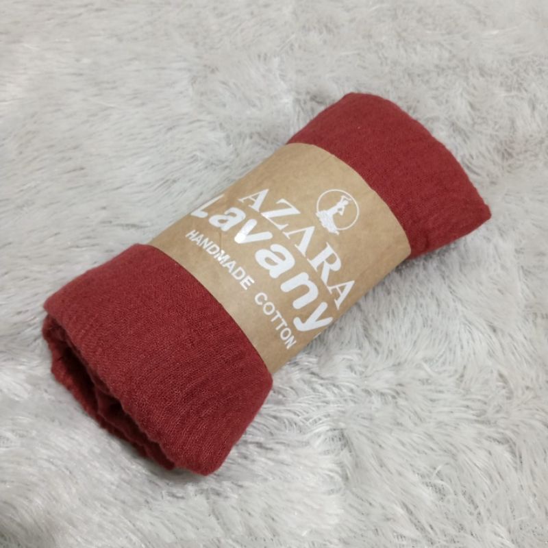 pashmina kusut polos / hijab pashmina crinkle premium-Dark dusty