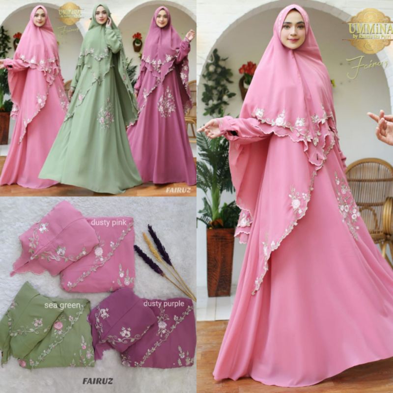 Fairuz syari bordir cantik by Ummina