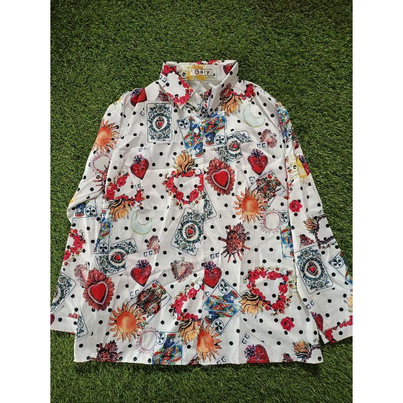 Kemeja motif branded DG import