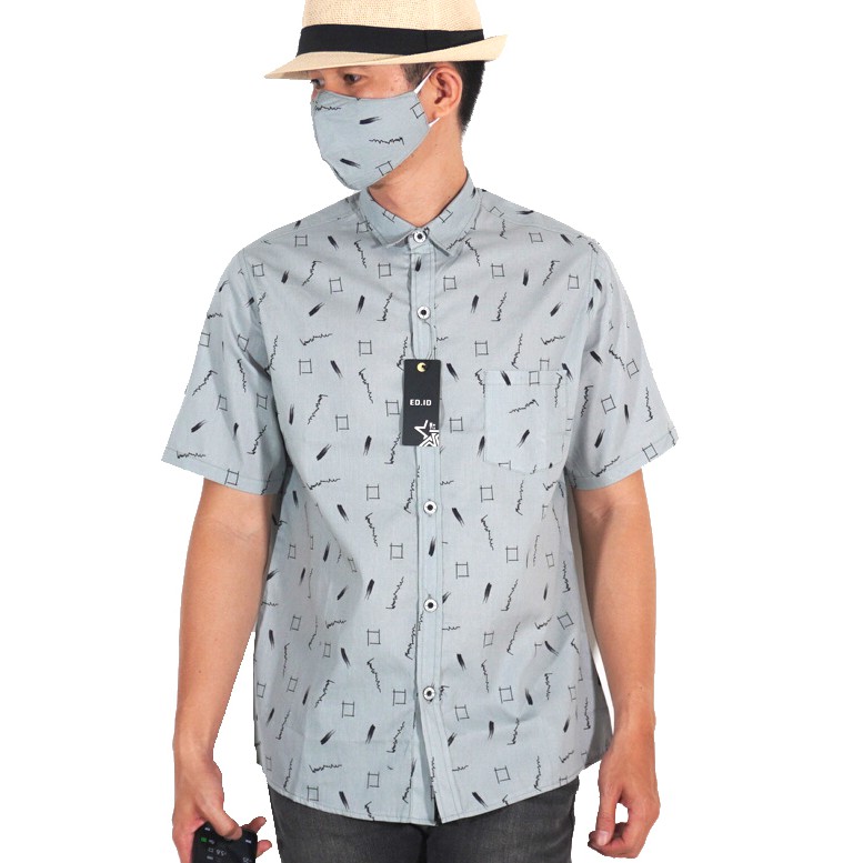 AMSPRO kemeja pria / kemeja casual / kemeja motif / kemeja kantor / kemeja kerja Pd-33