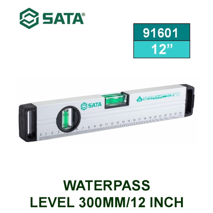 

ALAT UKUR WATERPASS SATA 91601 WATERPASS LEVEL 300MM/12 INCH