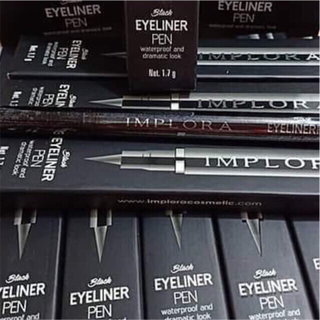 `ღ´ PHINKL `ღ´ ɪ ᴍ ᴘ ʟ ᴏ ʀ ᴀ Implora eyeliner proof liner spidol hitam waterprooof anti luntur