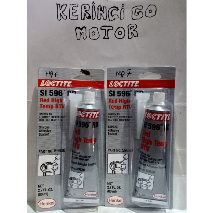 LOCTITE RTV 596 RED SILICONE - SEALER LOCTITE MERAH - LEM LOCTITE