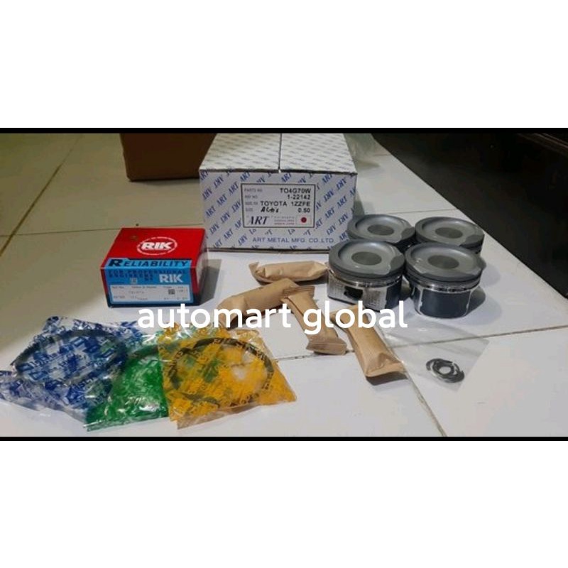 paket piston dan ring corolla altis 1zz fe asli japan art riken