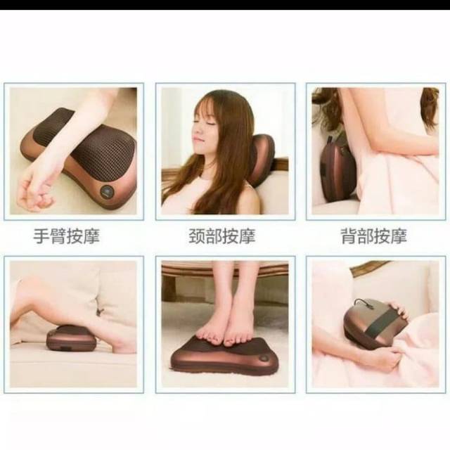 Car N Home Bantal Pijat Shiatsu Massage Pillow Pijat Leher, Pinggang