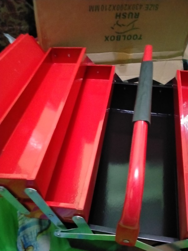 Tool Box Besi 3 Susun Rush / Toolbox Besi Kaleng / Kotak Kunci / Kotak Perkakas
