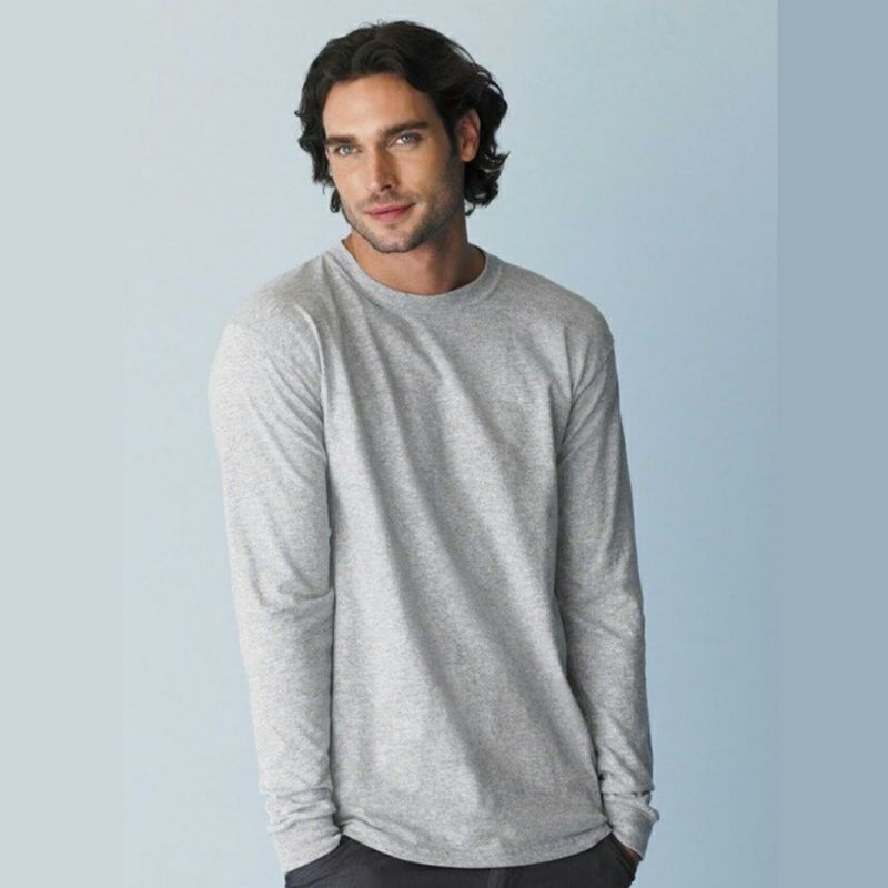 Kaos Lengan Panjang Pria POLOS Baju Lengan Panjang Pria Cotton Combed Atasan Pria Kaos Pria