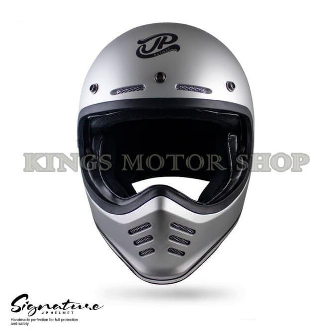 Helm JPX JP Retro Signature Solid Silver Gloss/Black kings-m0