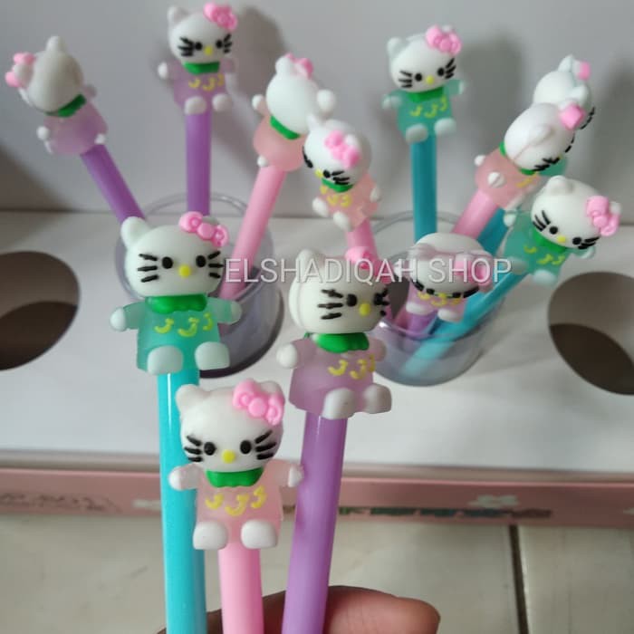 

nn Pulpen Gel Karakter HELLO KITTY DUDUK - PULPEN UNIK - SOUVENIR ULTAH
