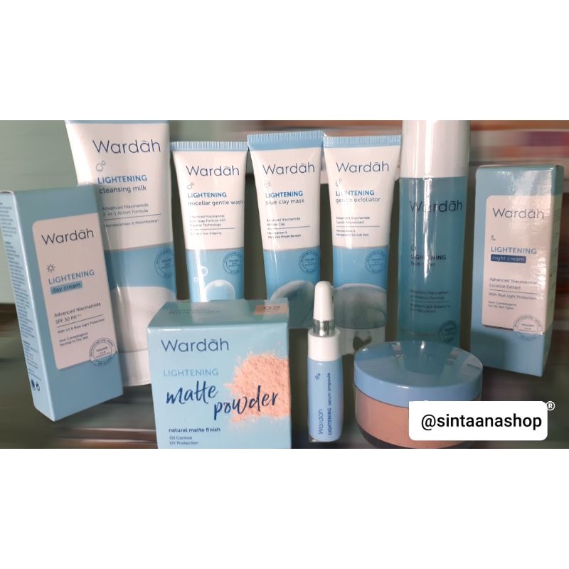 Wardah Lightening Series Paket 9pcs | Paket Wardah Skincare | Wardah Lightening Series