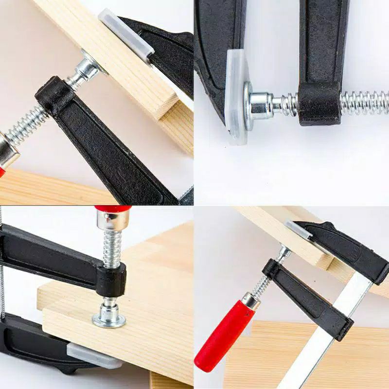 Klem F Penjepit Kayu Besi / Klem Catok Jepit F / F Clamp Papan Kayu