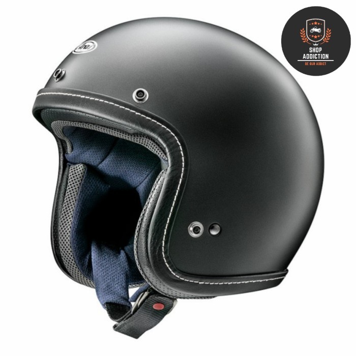ARAI CLASSIC AIR HELM RETRO FLAT BLACK | HALF FACE | ORIGINAL | SNI