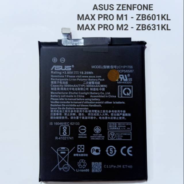 Baterai Battery Original Asus Zenfone Max Pro M1 ZB601KL Max Pro M2 ZB631KL C11P1706