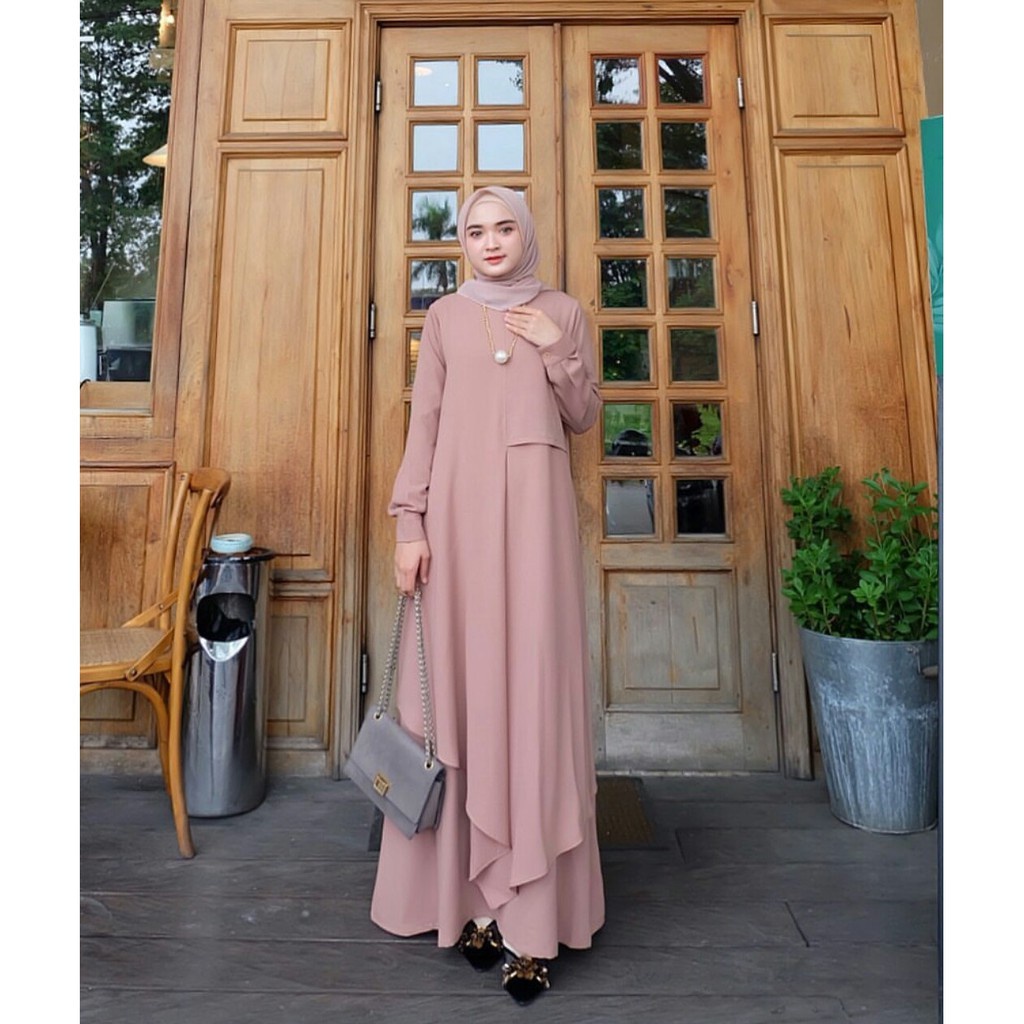 HD16:[MIZA DRESS] [ GAMIS  TERBARU 2023  BAHAN SHAKILA PREMIUM HQ] [ FASHION MUSLIM WANITA REMAJA] [ GAMIS ELEGANT TERBARU 2023] [SIZE S, M, L ,XL]DRESS KONDANGAN TERLARIS