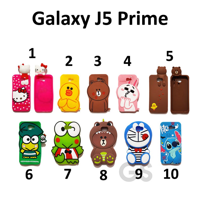 Silikon 3D karakter SAMSUNG J5 PRIME  silicon softcase casing hp lucu menarik Silikon boneka lucu pelindung hp case tebal karet softcase lentur