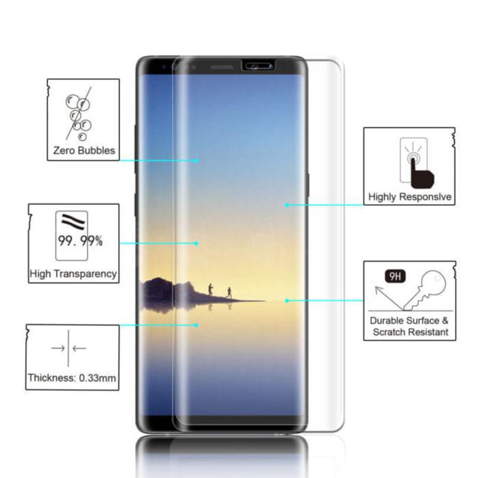 Samsung Galaxy Note 8 Curved Tempered Glass 3D Premium Tempered Glass - Hitam