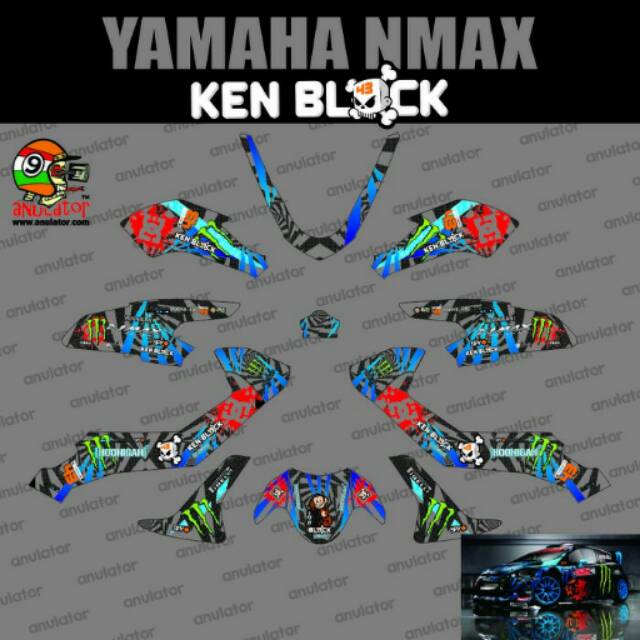 STRIPING STIKER YAMAHA NMAX KEN BLOCK ABU