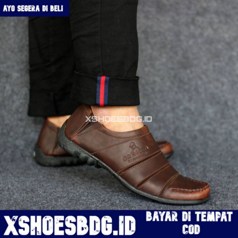 Xshoesbdg.id x Stoler Sepatu Slip On Pria Sepatu Casual Pria Sepatu Kulit Syntetic Pria