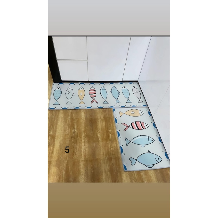 2 in 1 KESET KAKI DAPUR ALAS KAKIDAPUR / 2 in 1 KITCHEN FLOOR MAT (LARGE+MEDIUM)