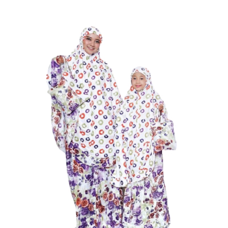 Mukena Kopel Mekena Couple Ibu Anak Katun Rayon