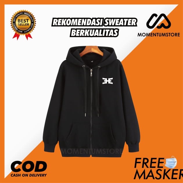 Sweater Pria dan Wanita ELECTROHELL - Hoodie Zipper ELECTROHELL Cotton Premium