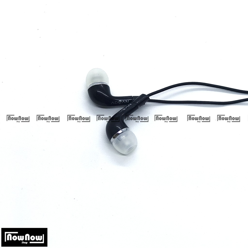 Headset Earphone Handsfree Stereo Advan Vandroid Hitam Super Bass S4P S4F S4Z I5C Plus I4D S5E S6