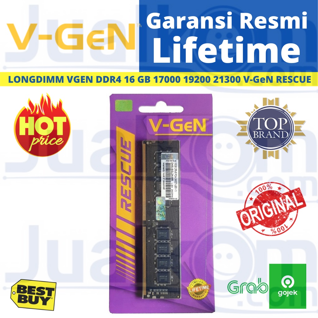 V Gen DDR4 16GB 17000 19200 21300 LONGDIMM V-GeN RESCUE VGEN