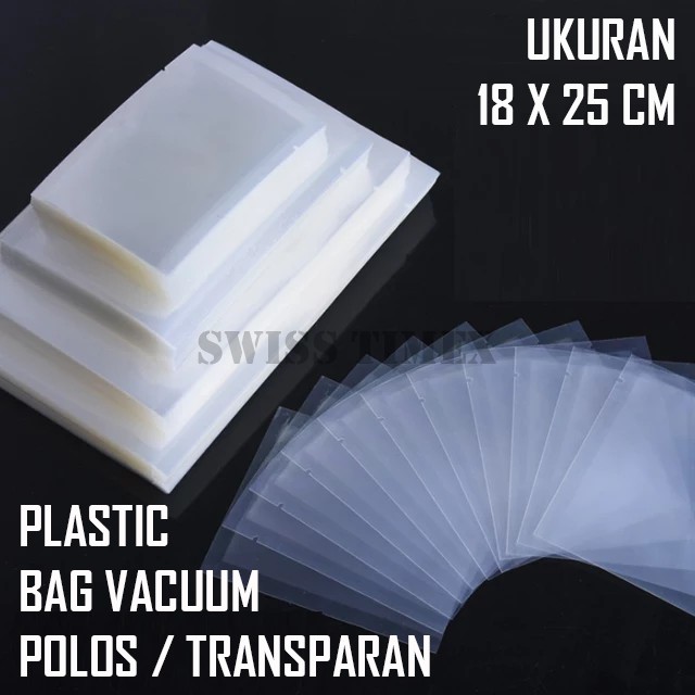 Plastik Bag Vakum (kedap Udara) 18x25 Cm Polos / Transparan Non Emboss