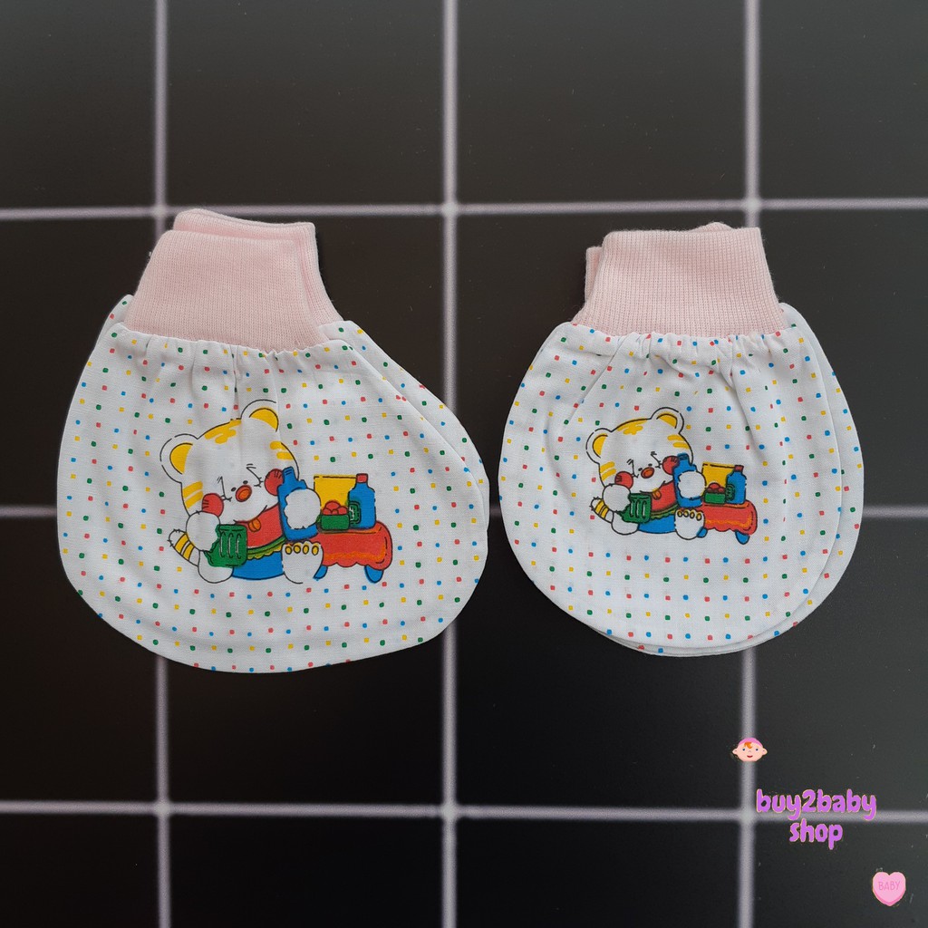 Sarung tangan dan kaki bayi Baby Bib model Rib