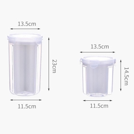 Toples Wadah Penyimpanan Kacang Sereal Oats Storage Jar 3 Slot Small Size