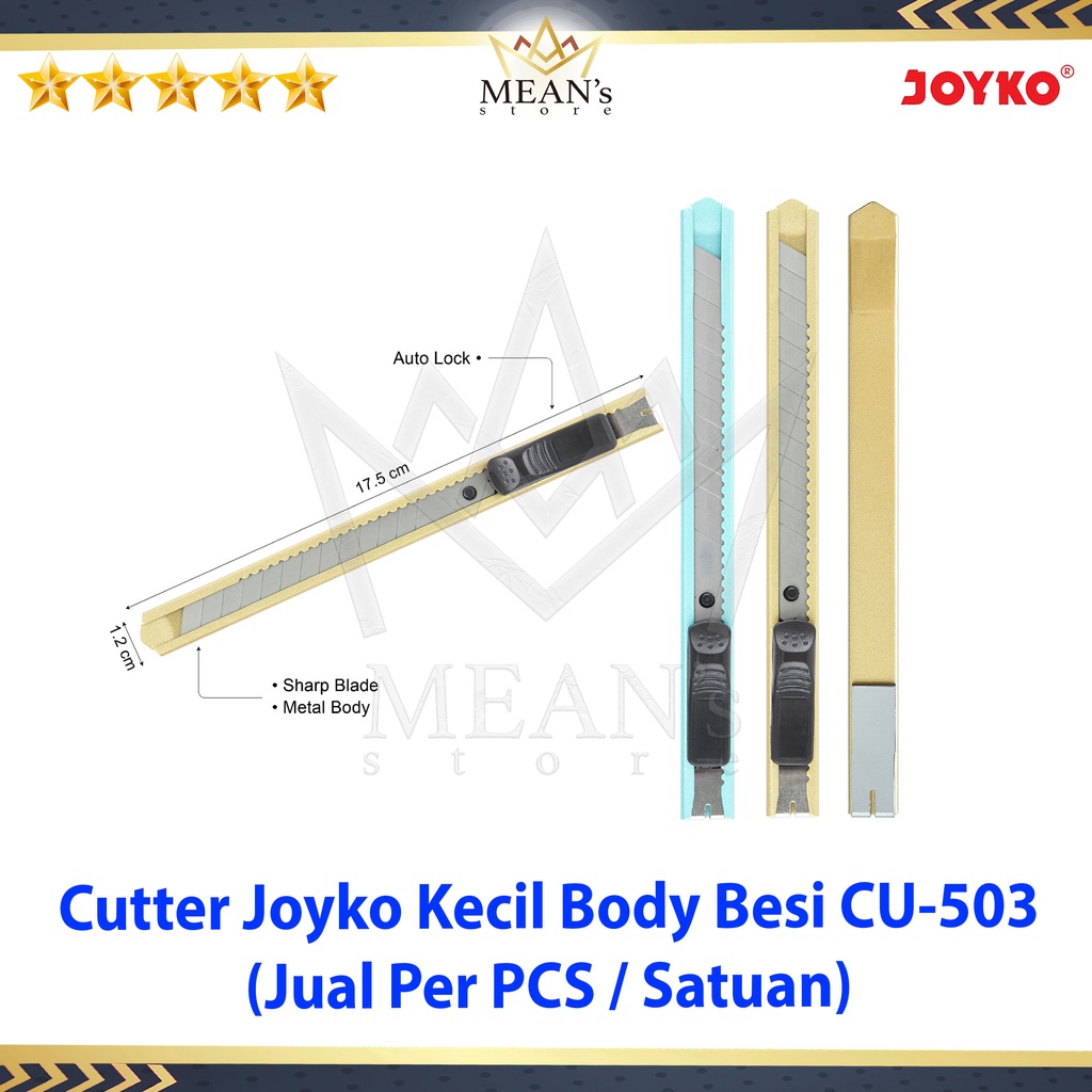 

Cutter Joyko Kecil CU-503 Body Besi / Pemotong Kertas CU 503 / Besi