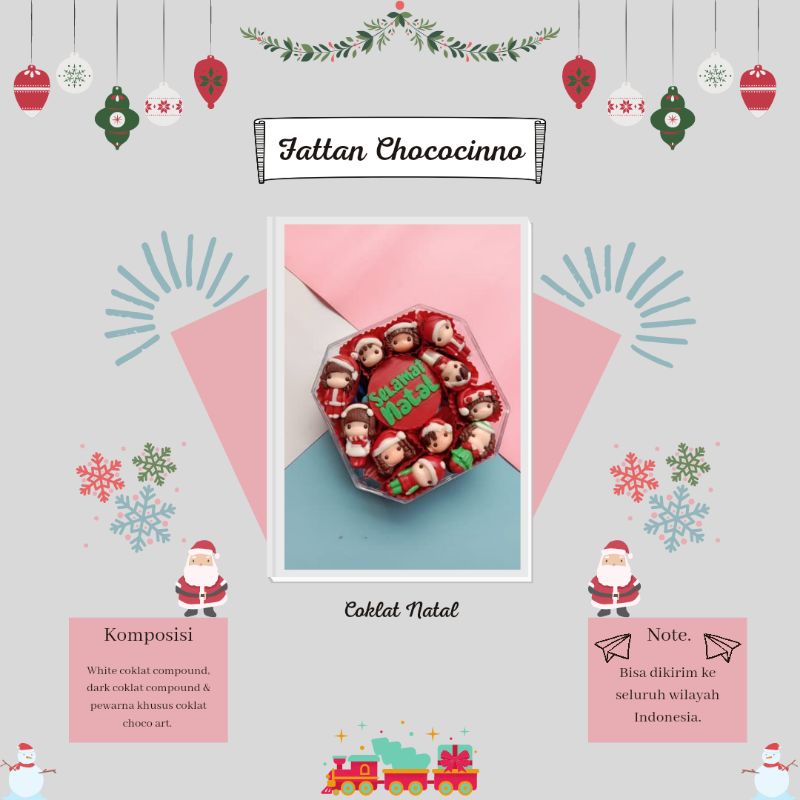 

Coklat natal merry christmas x mas kepala santa sinterklaus