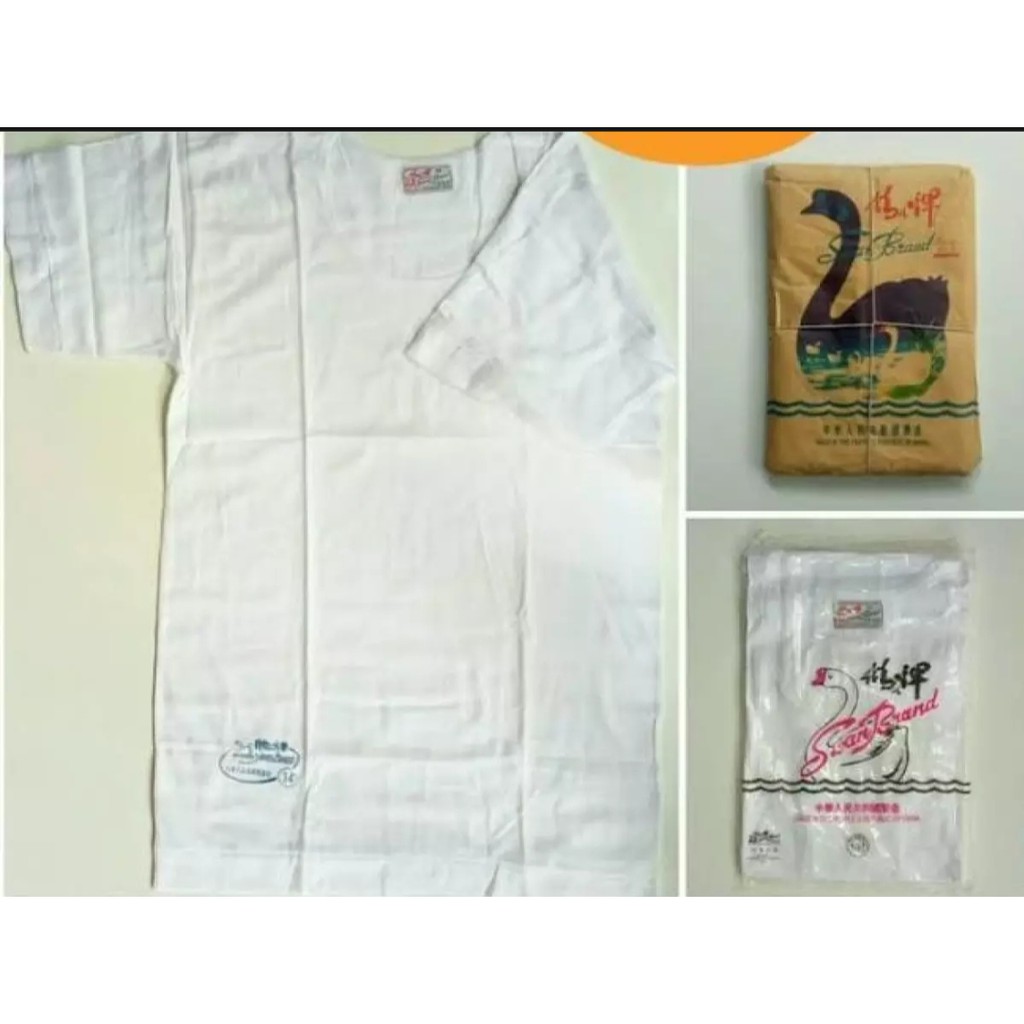 Kaos Oblong Pria Polos Swan Brand