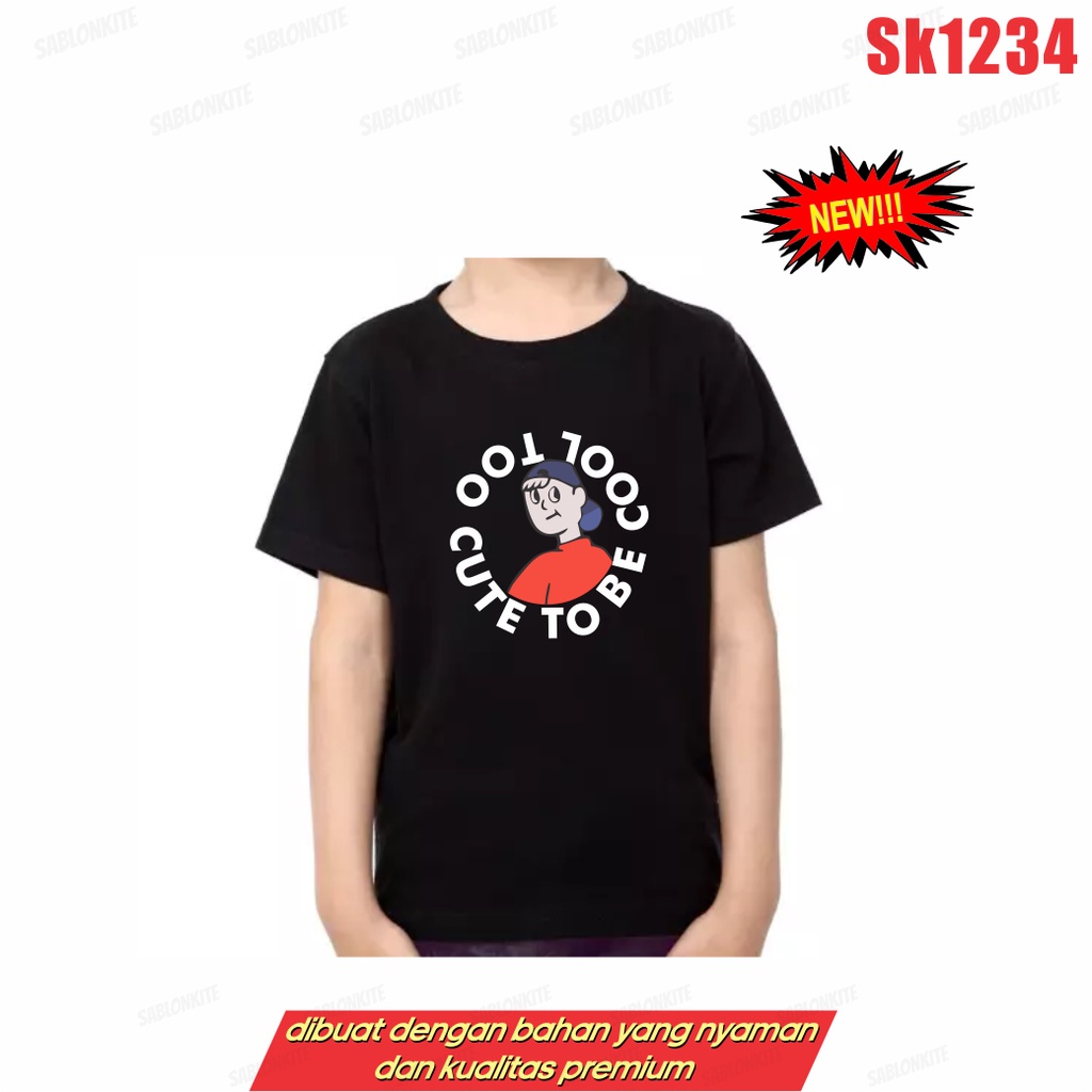 MURAH!!! KAOS THAILAND TOO CUTE SK1234 UNISEX ADA KAOS ANAK