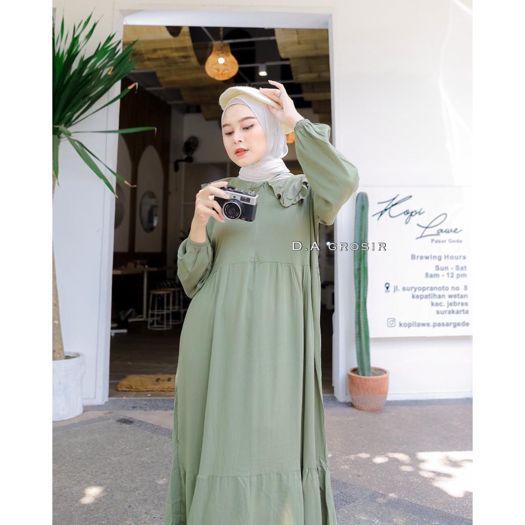 MASITA GAMIS MIDI DRESS RAYON CRINCLE