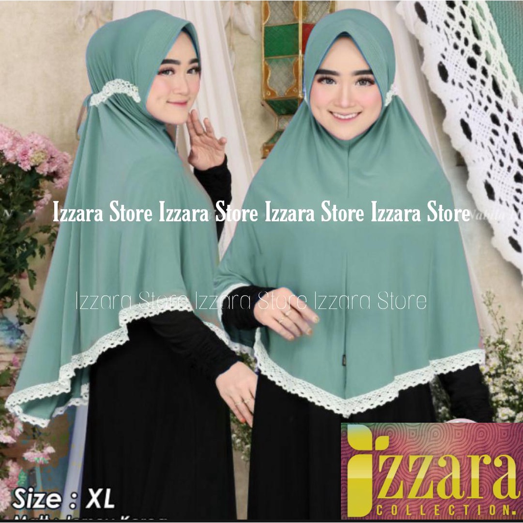 Kerudung instan Serut Renda  Hijab kekinian Jilbab terbaru 2021 Bergo Jumbo syar'i