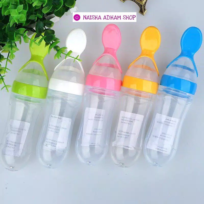 Sendok Makan Bayi MPASI Botol Sendok MPASI Botol Silicone Baby Feeding Bottle Spoon SENDOK BOTOL