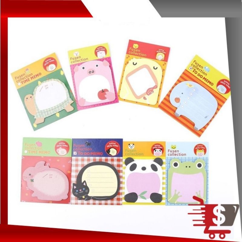 

BPT - S636 Sticky Notes Animal Motif Karakter Hewan / Note / Memo Note / Tempelan Catatan Memo