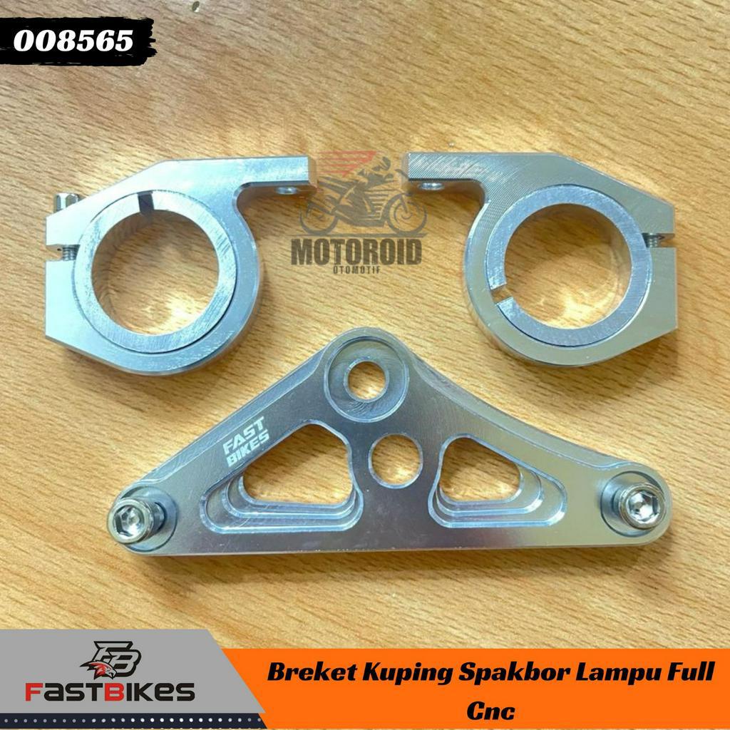 Breket Kuping Spakbor Fastbikes dudukan headlamp rx king harley vixion cb Lampu Full Cnc