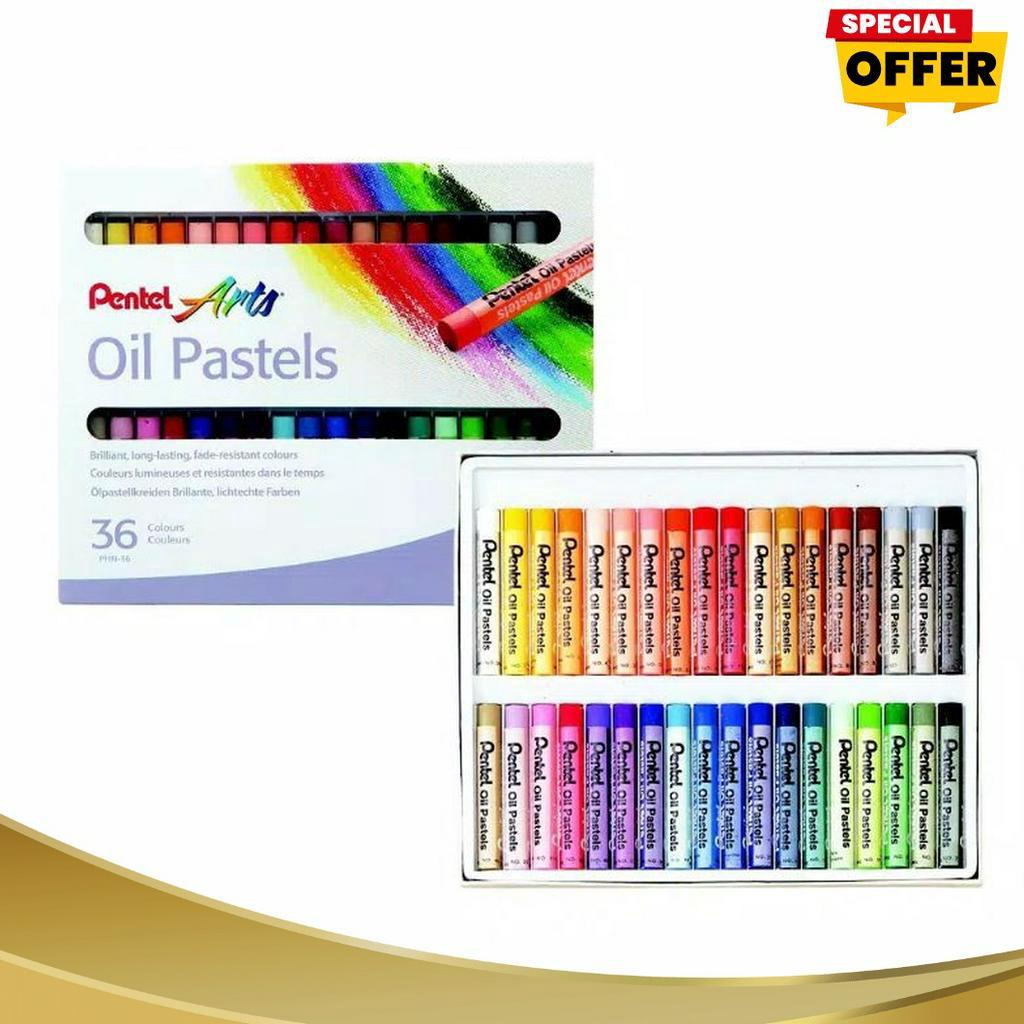 

COBAIN YUK Crayon Oil Pastels Pentel Arts 36 Warna