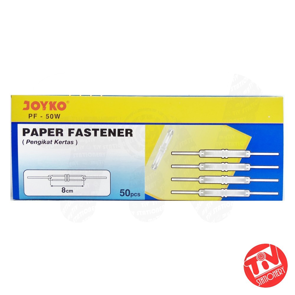 

Pengikat Kertas / Acco Joyko Paper Fastener (1 pack = 50 pcs)