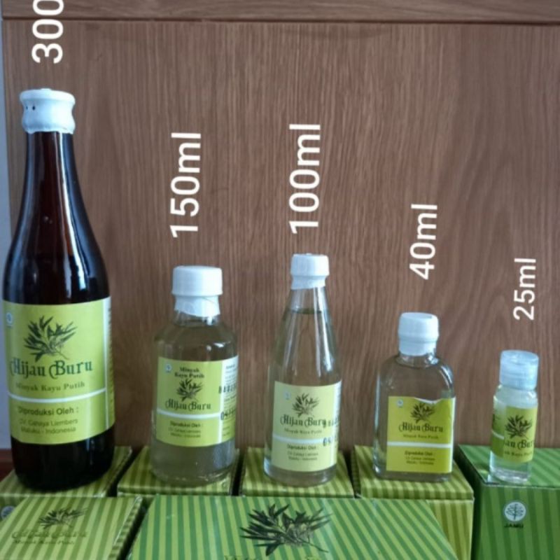 Minyak Kayu Putih ASLI AMBON 1 LUSIN 25 ML Terdaftar BPOM Merek Hijau Buru dari Pulau Buru AMBON