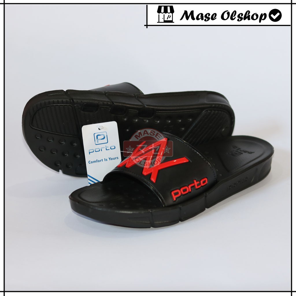 Sandal Slide Pria Bahan Karet Porto 1015M Besar