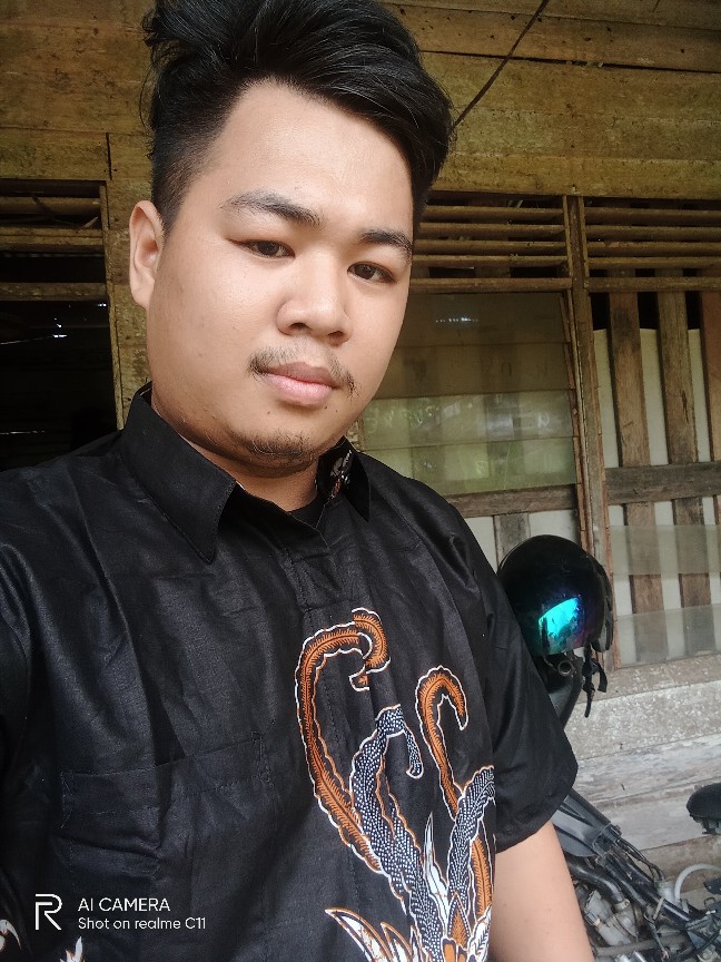 Murah Batik Kemeja Hem Pria Motif Kembang Gede Hitam Kemeja Seragam Pekalongan Alkhalis