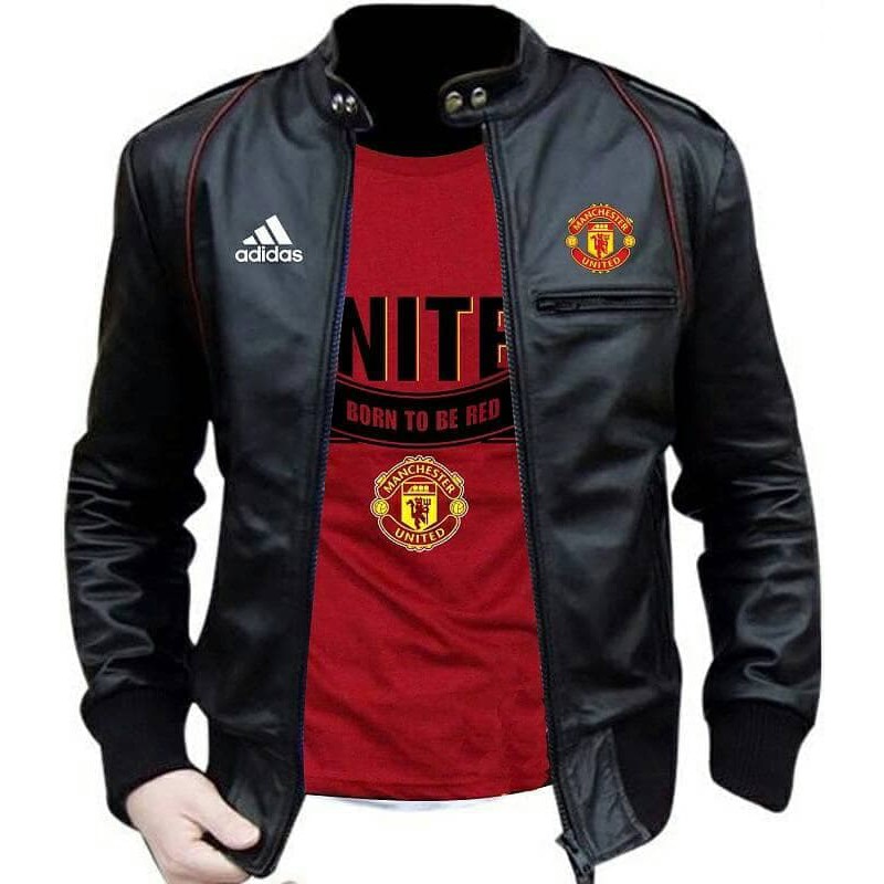 TERLARIS Jaket Kulit Ariel MU Adidas