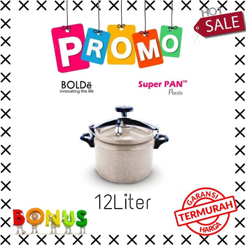 PANCI PRESTO 12L BOLDE GRANITE SERIES BEIGE PANCI PRESTO 12 LITER PANCI PELUNAK DAGING TULANG MURAH