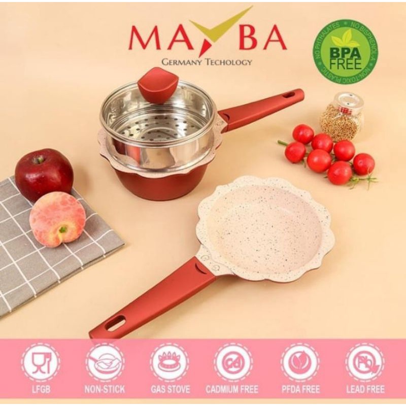 PANCI SET BAYI Sakura Flower Healthy mpasi baby bayi / panci mpasi/ panci bayi