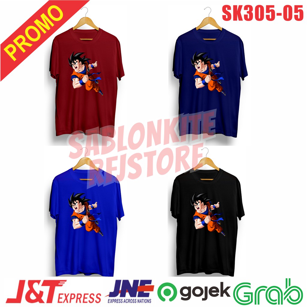 MURAH!!!! KAOS KEREN DISTRO DRAGONBALL GOKU SK305 COMBED 30S