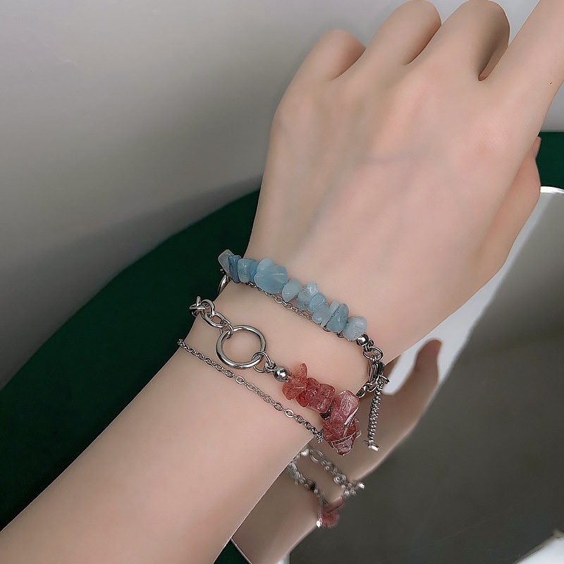 Gelang Kristal Strawberry Untuk Aksesoris